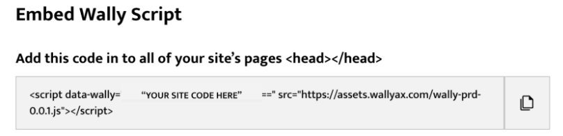 Embed Wally script